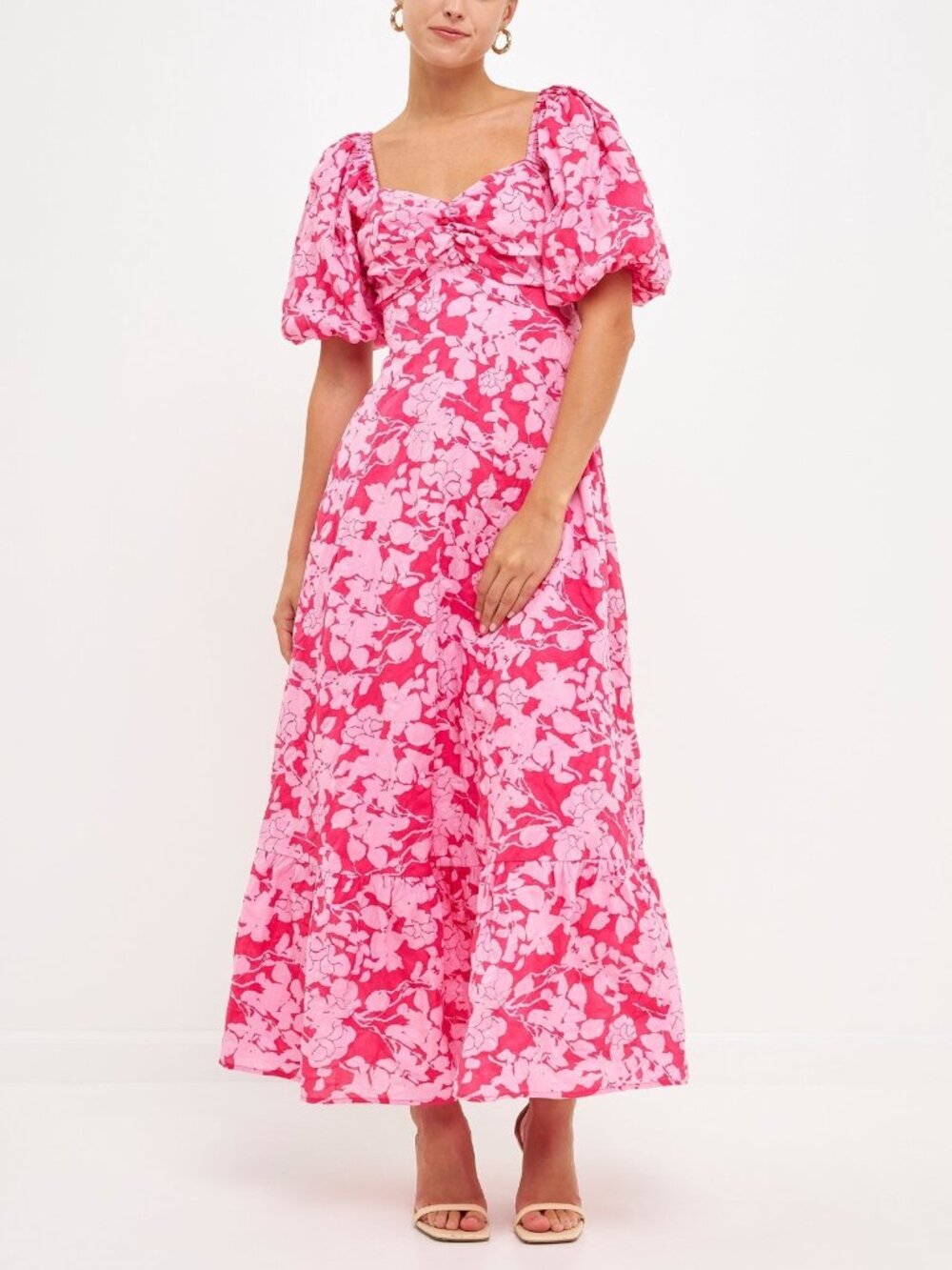 Like New- Free The Roses Floral Maxi Dress- Size Medium